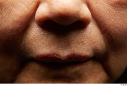 and more Face Mouth Nose Cheek Skin Woman Asian Slim Wrinkles Studio photo references